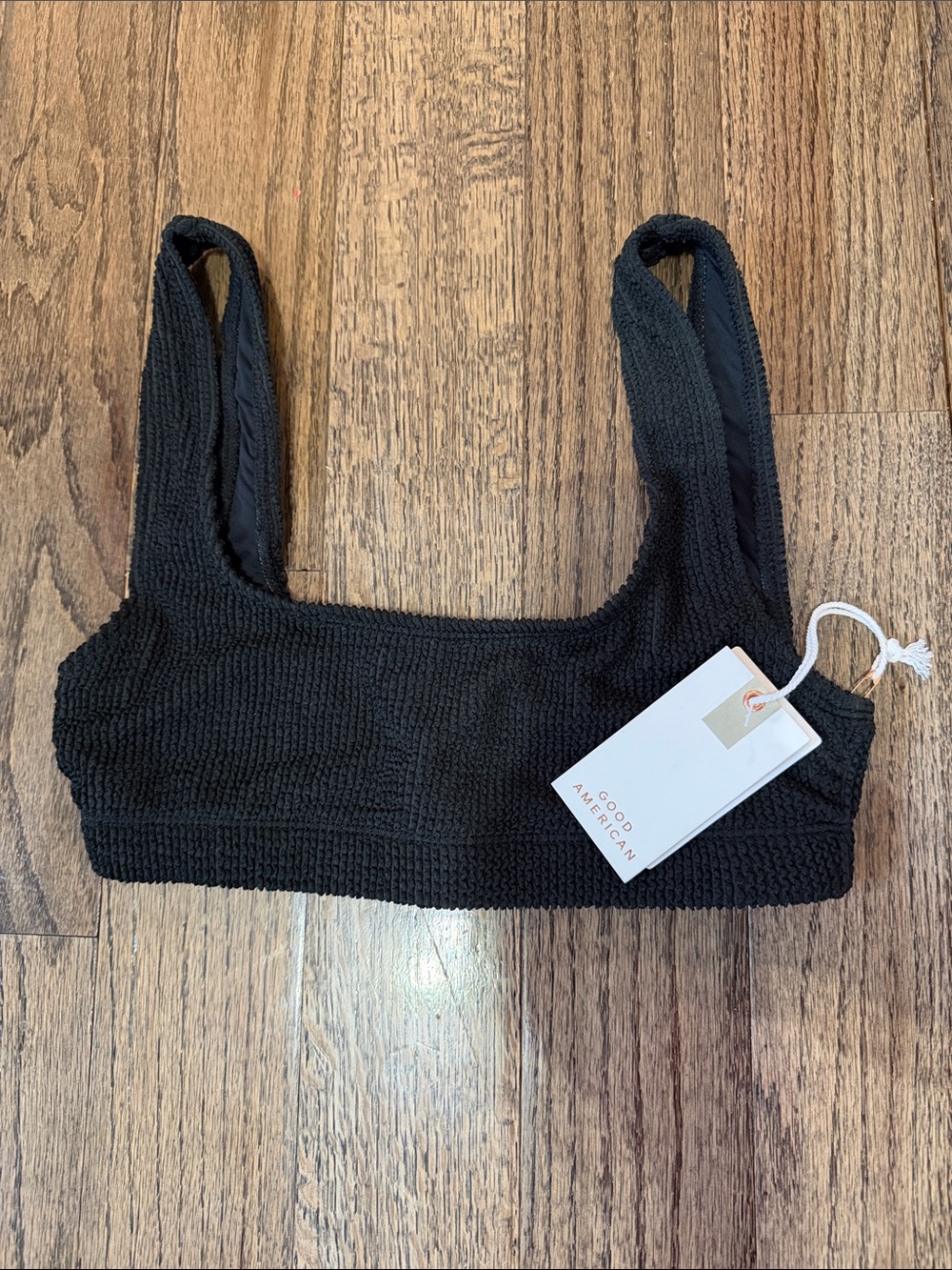 Good‎ American Anthropolgie Square Neck Compression Bikini Top NWT